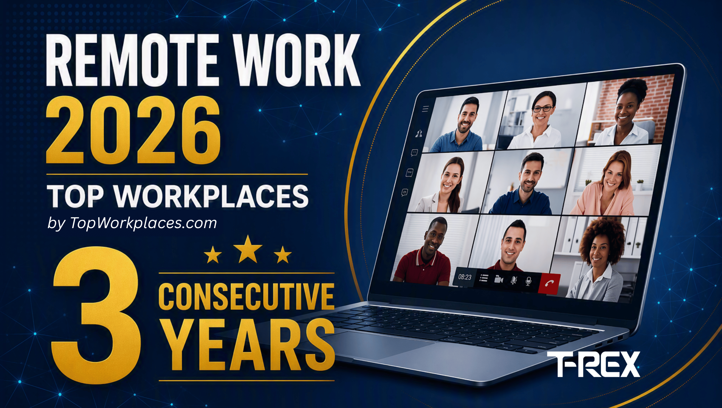 T-Rex Solutions Named a Remote Work Top Workplaces Winner for Third Consecutive Year